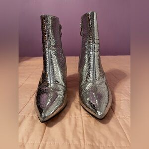 Source Unknown Metallic Ankle Booties